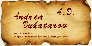 Andrea Dukatarov vizit kartica